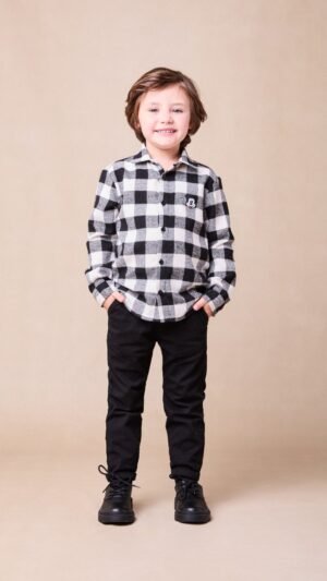 Camisa Xadrez Mickey