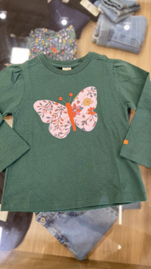 Camiseta Verde Borboleta