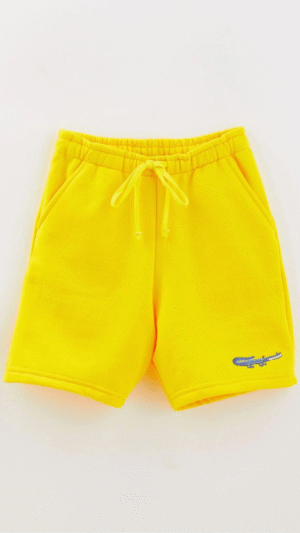 Bermuda Moletom Patches Amarela