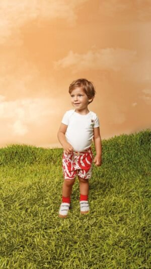 Cj Body Short Microfibra Vermelho