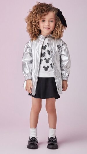 Cj Ml Blusa Short Saia Aplicacoes Mickey