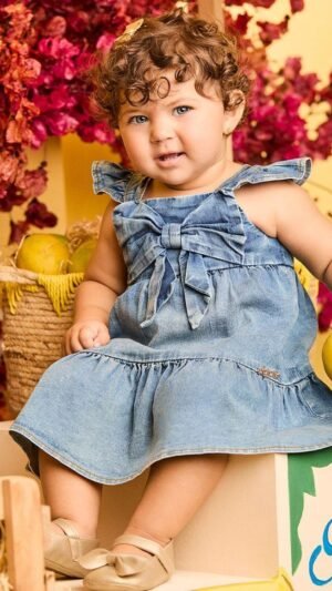 Vestido Com Laco Jeans