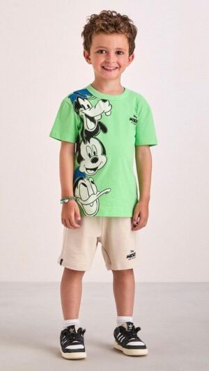 Conjunto Verde Do Mickey E Pateta