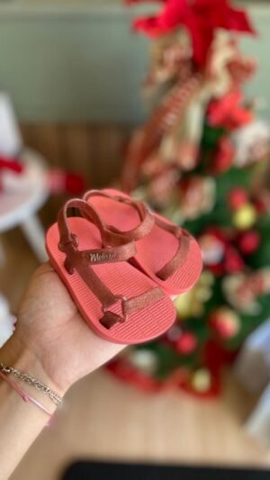 Sandalia Mini Melissa Sun Downtown Rosa Medio