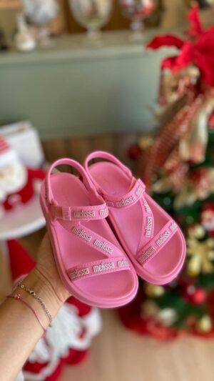 Sandalia Mini Melissa Stripes M Lover Rosa