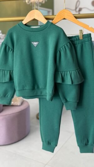 Conjunto Animê Moletom Verde
