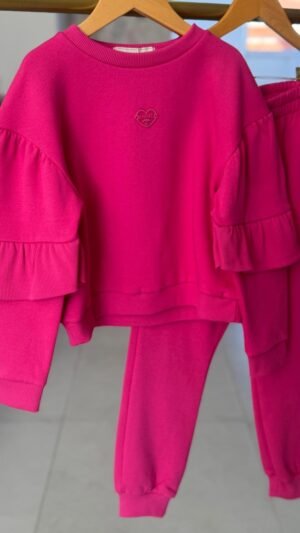 Conjunto Animê Moletom Pink Magenta