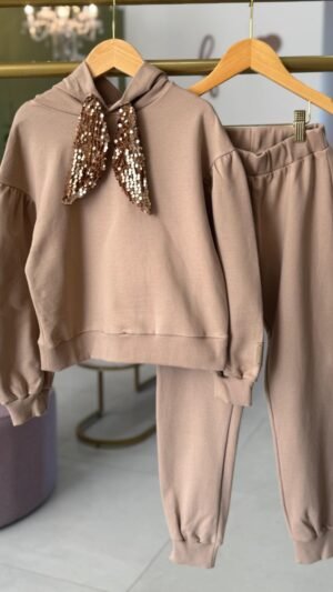 Conjunto Moletom Animê Mooca Com Laço Paete