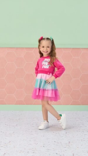 Vestido Moletom Tule