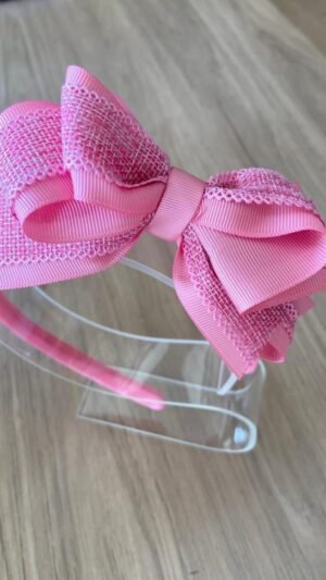 Tiara Trabalhada Rosa Claro