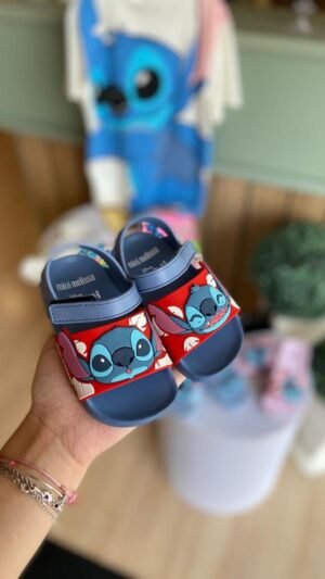 Chinelo Stitch Azul