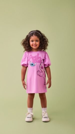 Vestido Stitch E Angel Momi