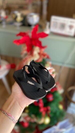 Chinelo Mini Melissa Bb  Preto