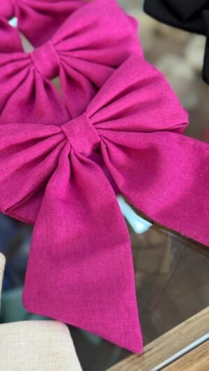 Laço G Em Linho Fucsia