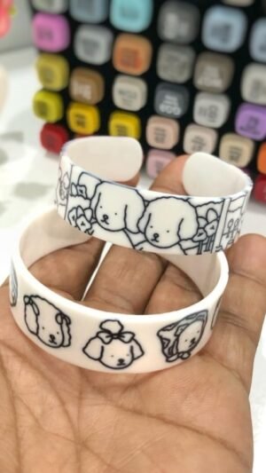 Pulseira Em Arilico Infantil Para Pintar Bob Goods