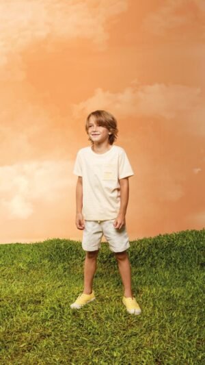 Conjunto Bugbee Listrado Amarelo