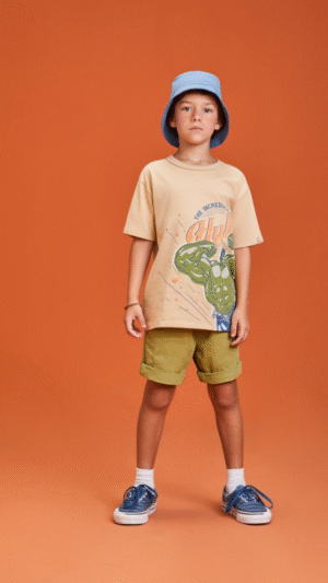 Camiseta Youccie Marvel Hulk Bege