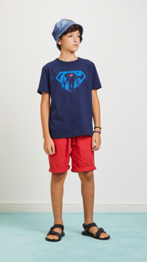 Camiseta Youccie Dc Super Man Marinho