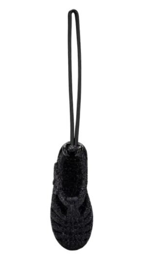 Chaveiro Miniatura Melissa Preto Com Glitter