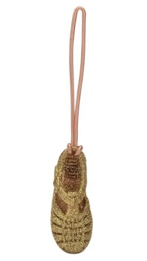 Chaveiro Miniatura Melissa Dourado Com Glitter