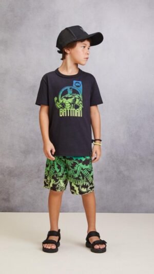 Conjunto Youccie Microfibra Batman Preto