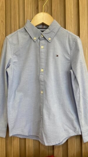 Camisa Social Infantil Tommy Kids Stretch Blue