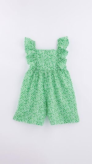 Macaquinho Fábula Malha Poa Verde