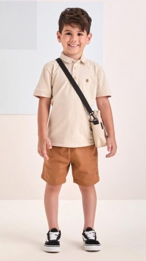 Conjunto Youccie Com Polo Caqui