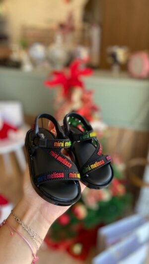 Melissa Stripes M Lover Preto Infantil