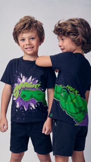 Camiseta Youccie Preta Hulk Marvel