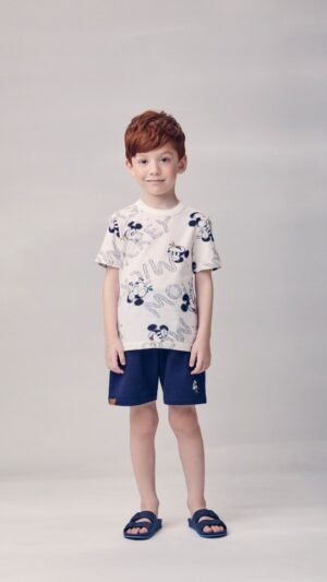Conjunto Youccie Mickey Marinheiro Com Bermuda Moletom