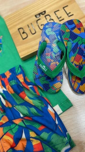 Chinelo Bugbee Tropical Folhagens