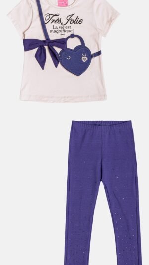 Conjunto Momi Blusa Laço Com Legging