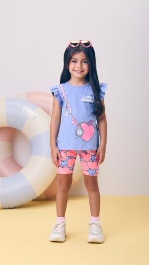 Conjunto Momi I Love Summer Blusa Com Bermuda