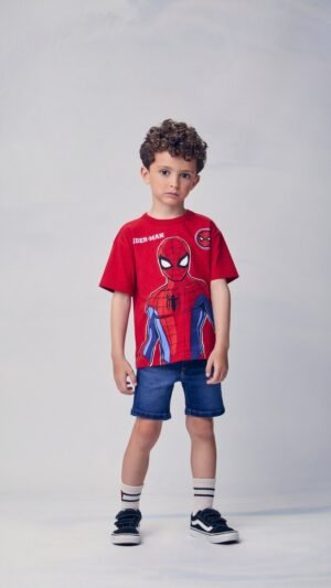 Camiseta Infantil Youccie Homem Aranha Vermelha