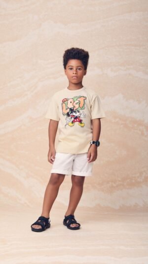 Camiseta Youccie Mickey Lost Bege