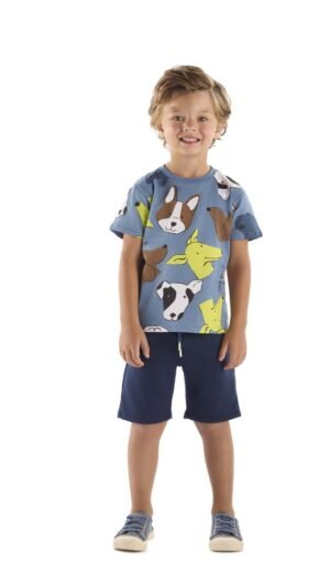 Conjunto Up Baby Menino Estampa Cachorrinhos