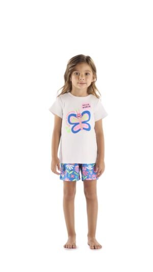 Pijama Up Baby Menina Suedine Com Estampa Borboleta