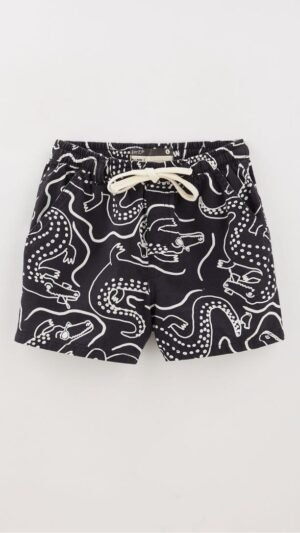 Bermuda Bento Crocodilo Preta