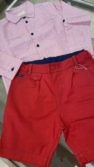 Bermuda Social Infantil Green Vermelha