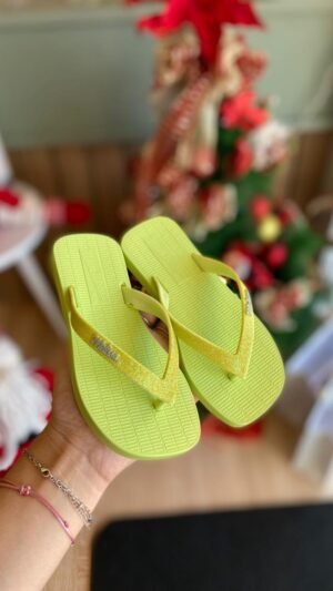 Chinelo Mini Melissa Sun Long Beach Verde