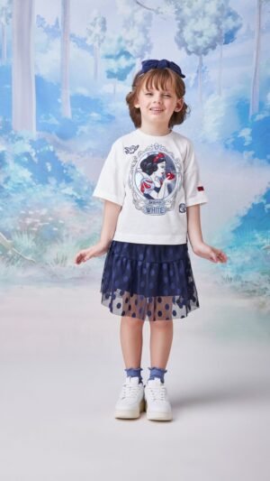 Conjunto Animê Branca De Neve Com Short Saia
