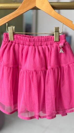 Saia Tule Rosa Pink Animê