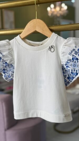 Blusa Animê Com Mangas Minnie