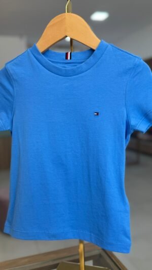 Camiseta Tommy Kids Azul Céu Essential Cotton