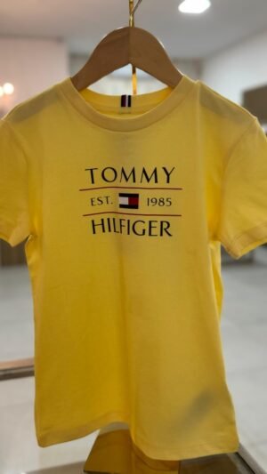 Camiseta Tommy Kids Logo Central Amarela