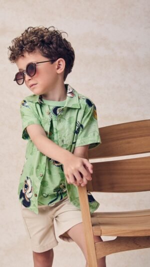 Camisa Casual Youccie Disney Mickey Beach Vibe