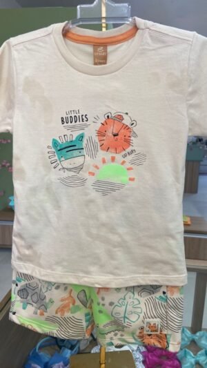 Conjunto Up Baby Menino Com Short Estampado
