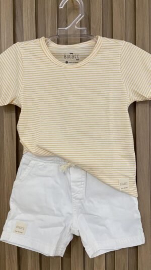 Conjunto Bugbee Sarja Listrado Amarelo