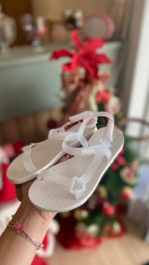 Melissa Sun Downtown Branco Com Glitter